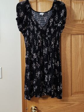 Ultra Flirt Black and White Printed Top